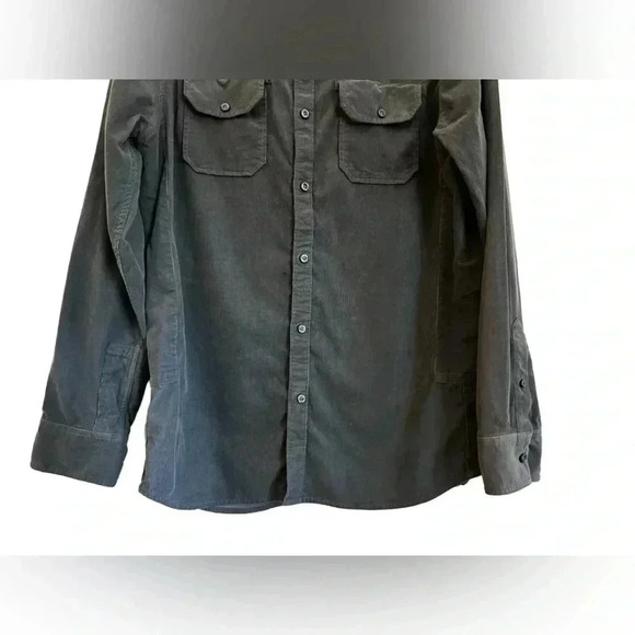 Public Opinion Gray Corduroy Long Sleeve Shirt Size M - Picture 12 of 16